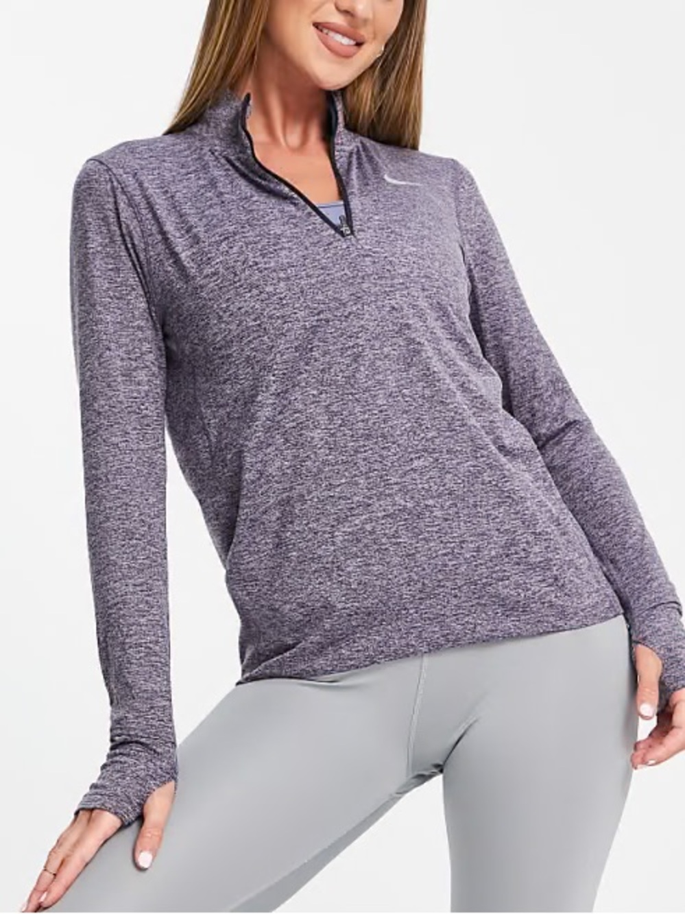 Nike Women’s Running Element Dri-FIT Quarter Zip Long Sleeve Athletic Top- M